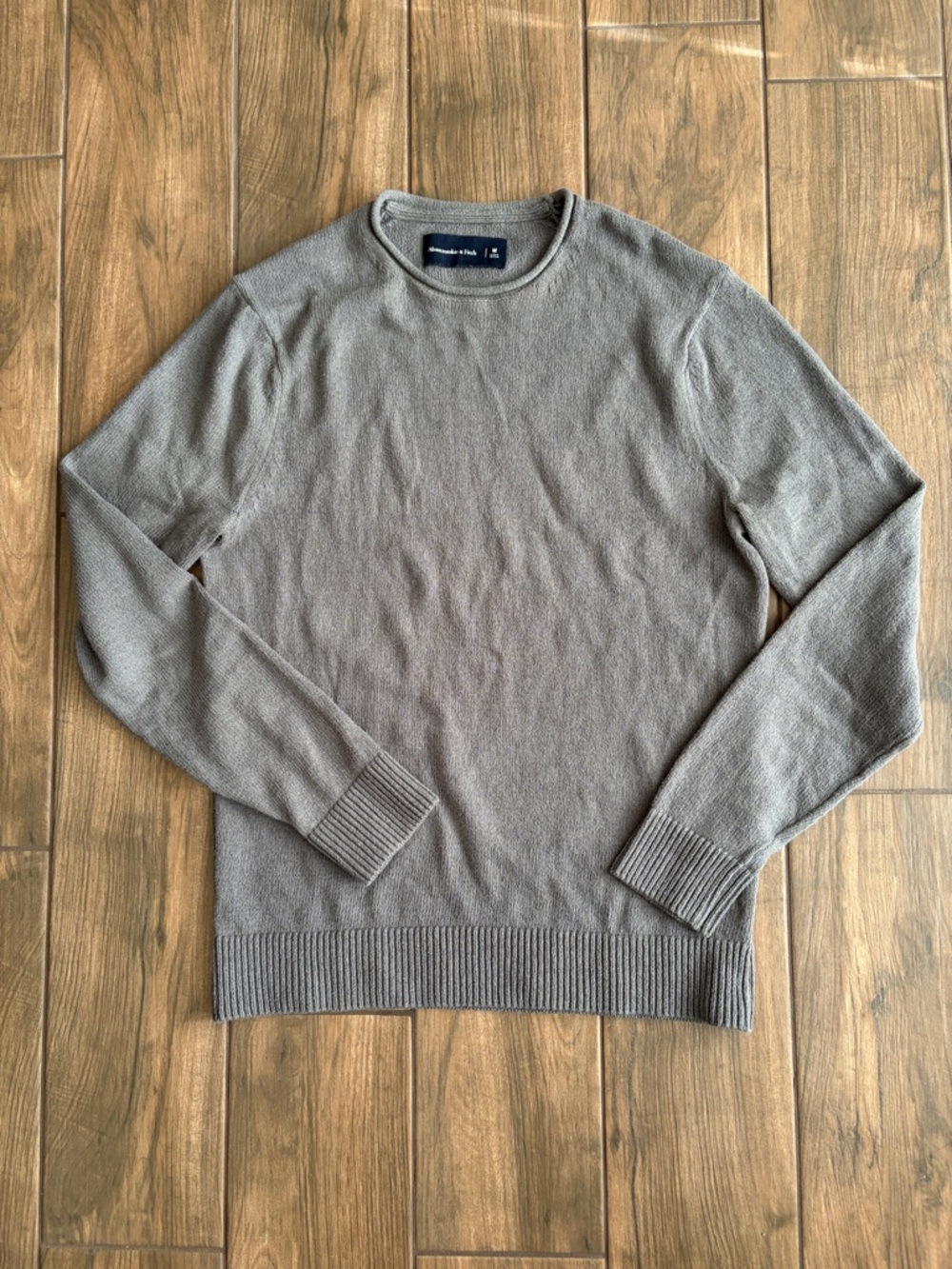 Abercrombie & Fitch Men's Crewneck Sweater - Taupe Gray